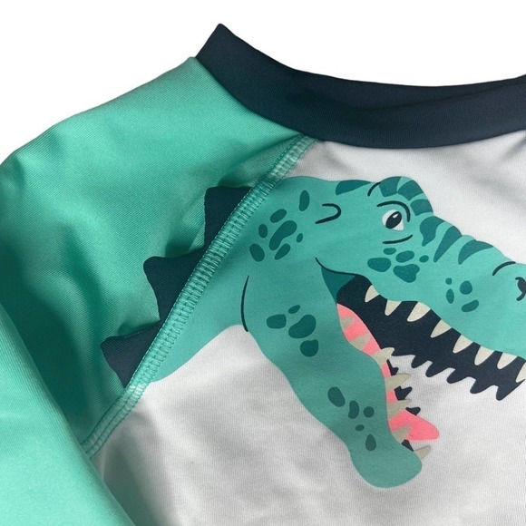 Nwt Toddler Cat & Jack Dinosaur Swim Top Size 18M - Picture 2 of 5